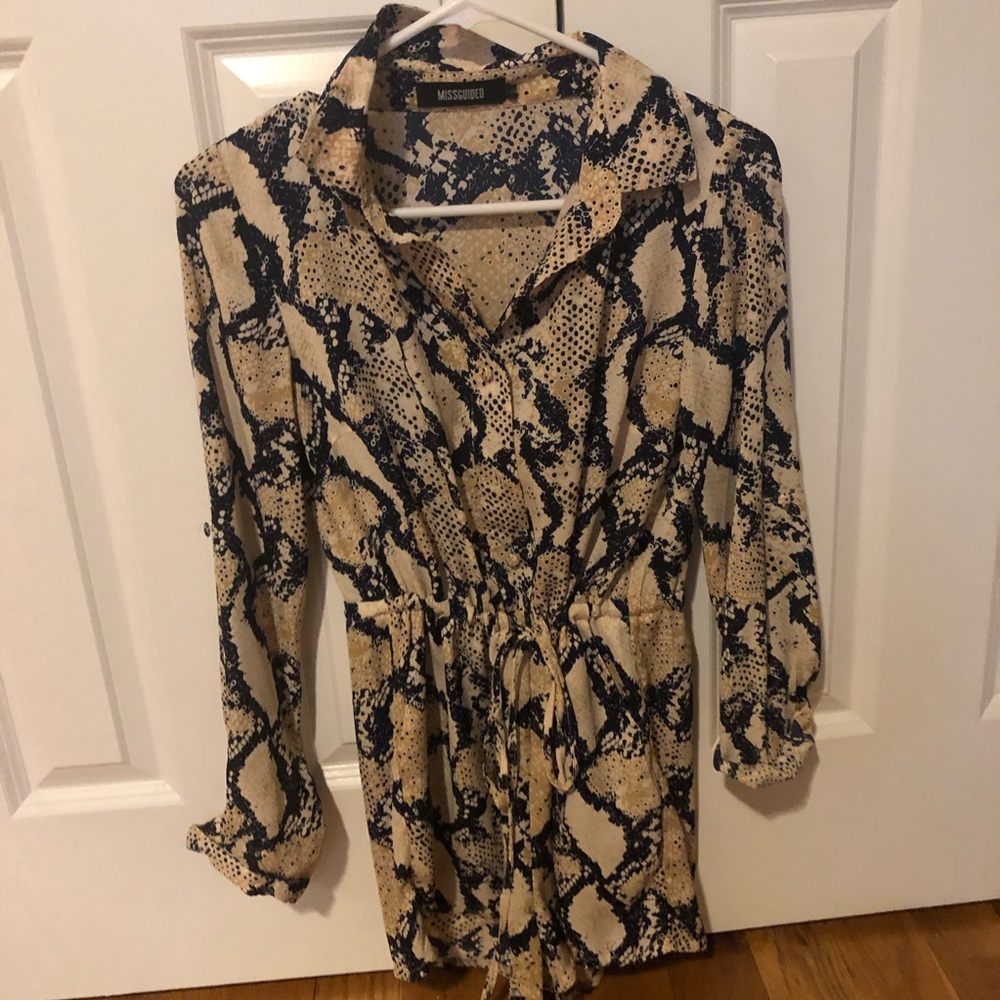 Snake print romper